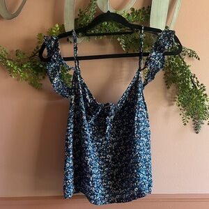 Hollister Floral Camisole in Navy Blue